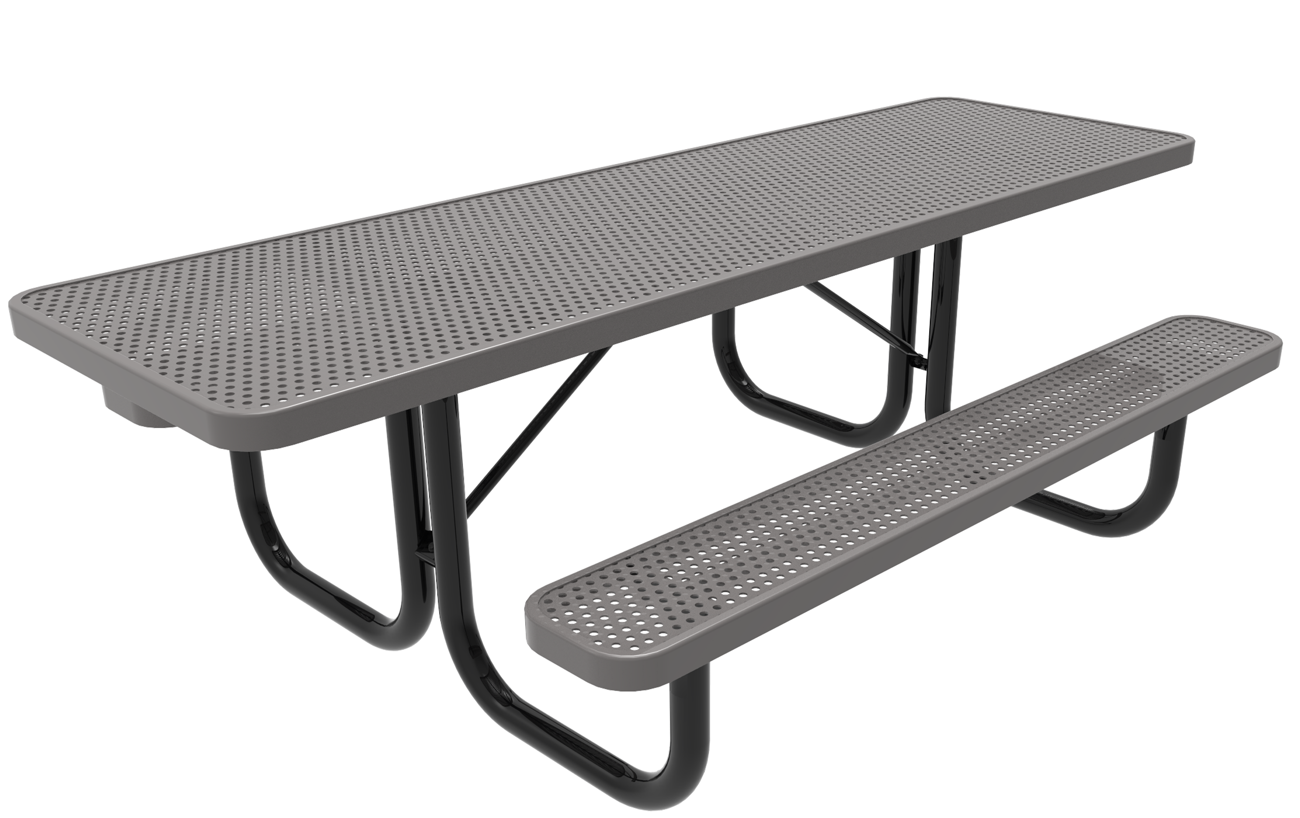 6ft Rectangular Portable Table - Punched Steel