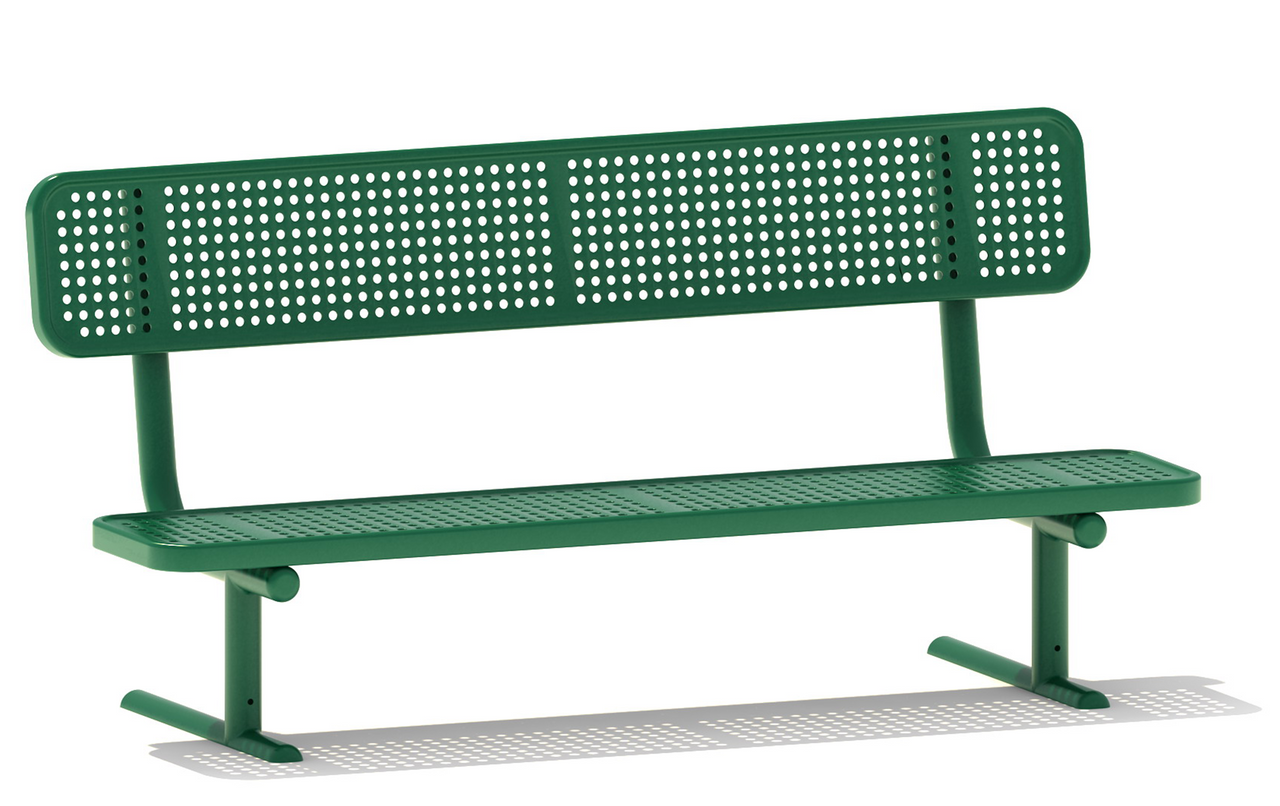 6ft Perforated Metal Bench