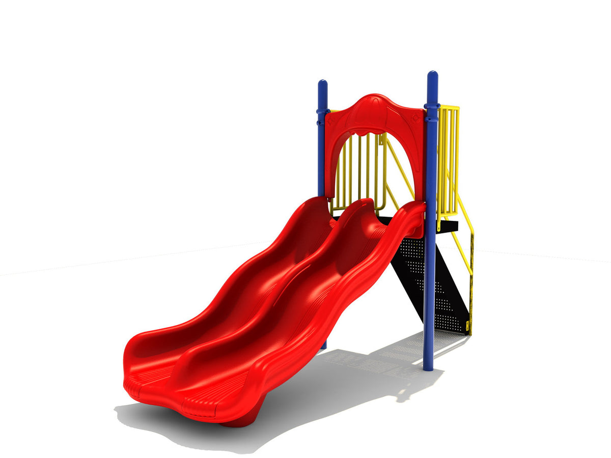 4ft Free Standing Double Wave Slide