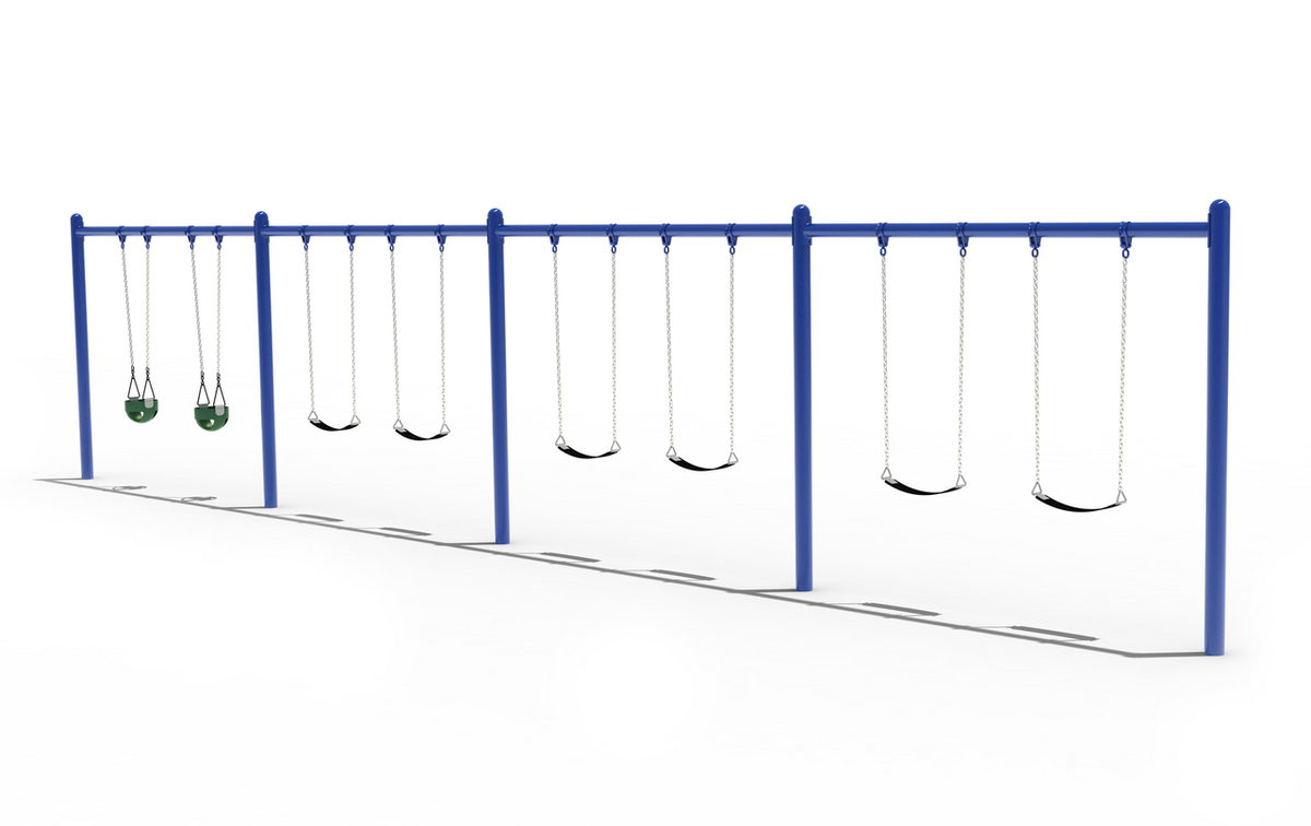 5 Single Post Swing Frame 8ft- 4 Bay