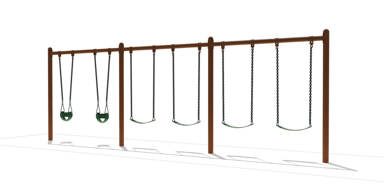 5 Single Post Swing Frame 8ft- 3 Bay