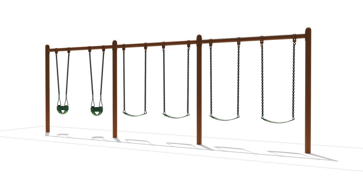 5 Single Post Swing Frame 8ft- 3 Bay