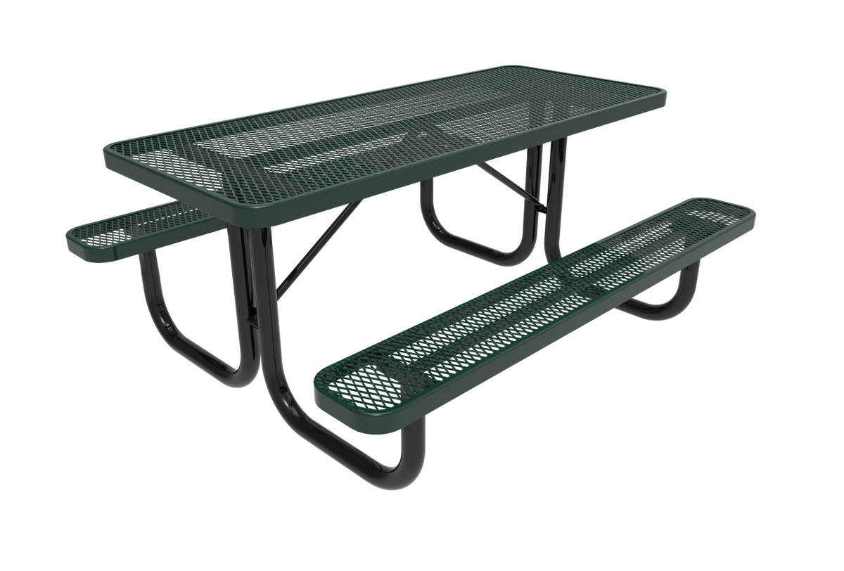 6' Rectangular Portable Table - Expanded Metal - Standard Coating