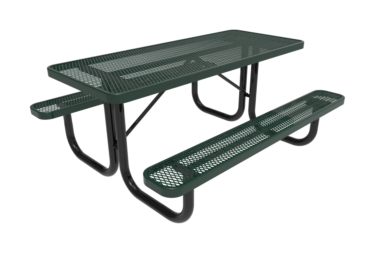 6' Rectangular Portable Table - Expanded Metal - Standard Coating